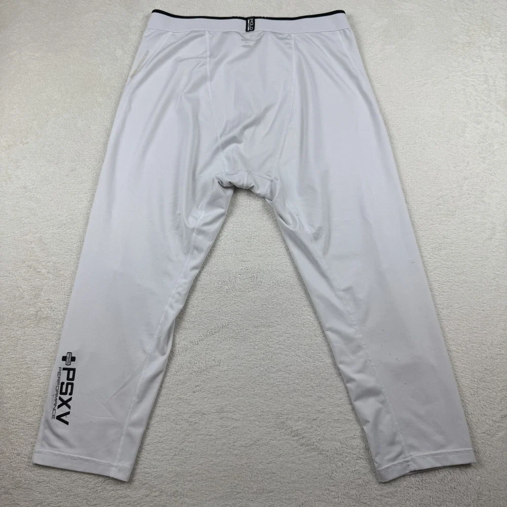 Polo Sport by Ralph Lauren Men's 3/4 Compression Tights White-READ‎
